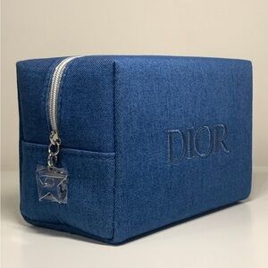 Dior denim cosmetics bag makeup case
